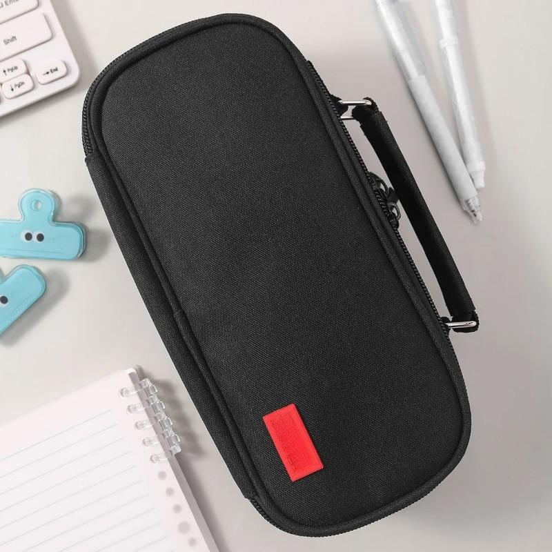 

Five-layer large-capacity canvas pencil case junior and high school simple multifunctional pencil case portable stationery storage bag