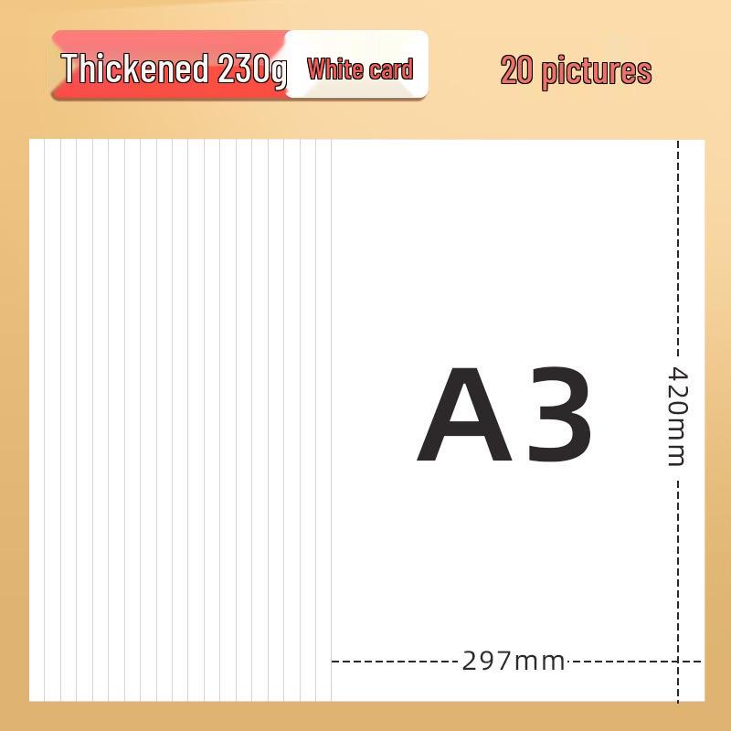 Yuanhao A3 Thick Colored Cardstock, 230g for Kindergarten & Elementary School Crafts