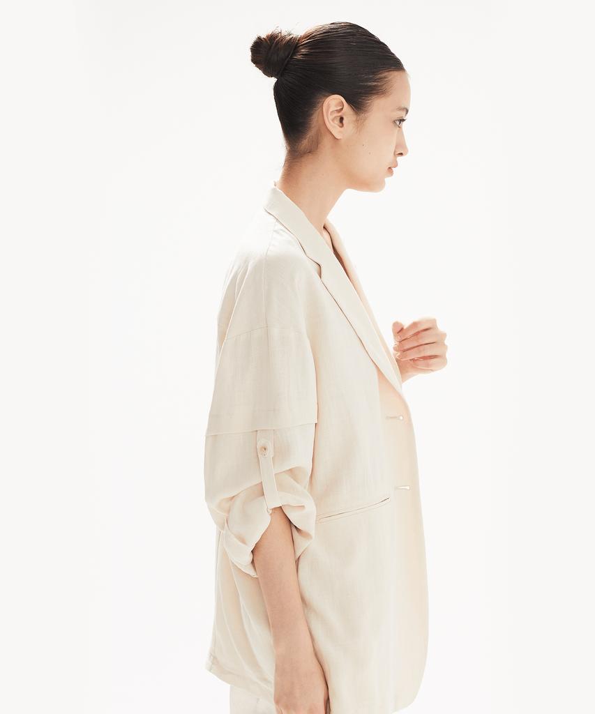 LEINJI Linen Two-Way Jacket (Beige)