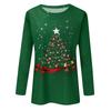 Women's Loose Comfortable Casual Fashion V-Neck Christmas Print Long Sleeve Hoodie