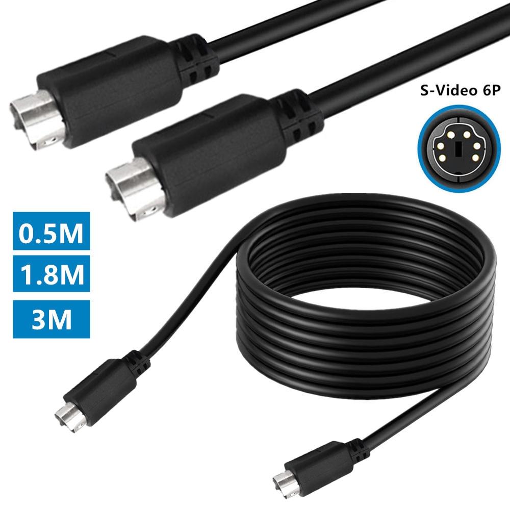 Mini DIN 6pinový kabel 0,5 metru samec-samec přímé konektory měděné jádro prodlužovací kabel
