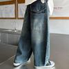 Boys' Trendy Soft Denim Jeans - 2025 Spring/Autumn Straight-Leg Loose Pants, Korean Style Children's Trousers.