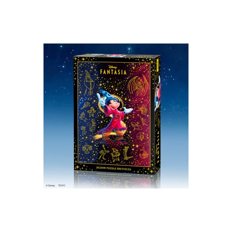 Tenyo (Tenyo) [Made in Japan] 500-Piece Gilding Style Jigsaw Puzzle Disney's Symphony of the Night (Fantasia) (35x49cm) D-500-689, Includes Glue,