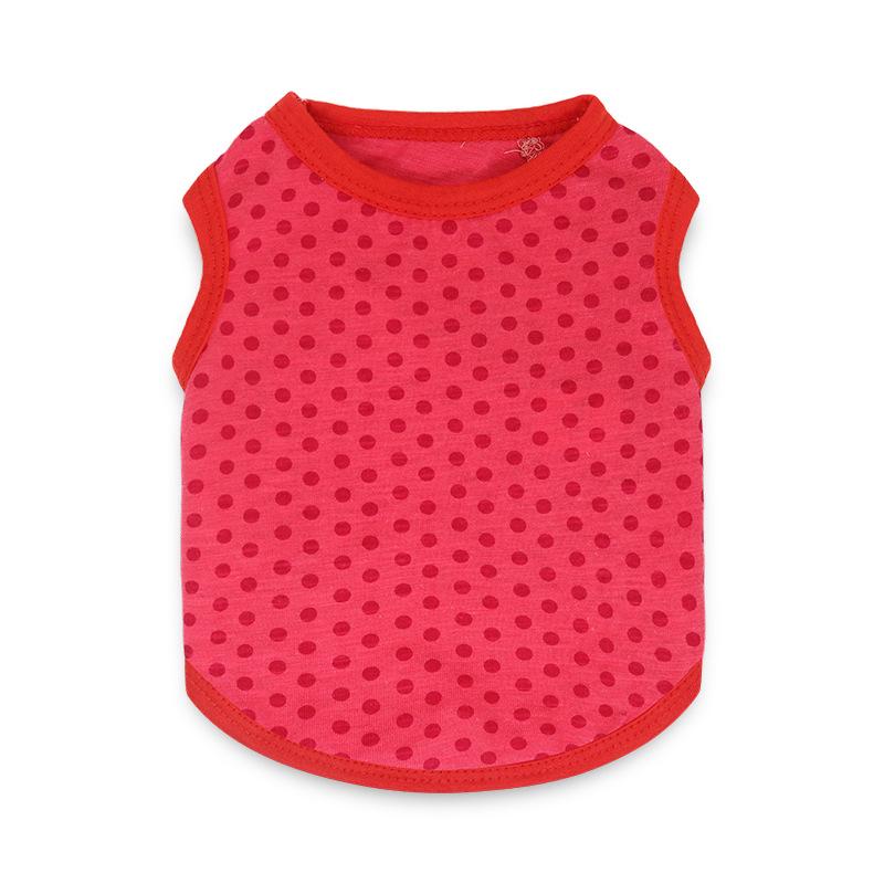 Pet Vest: Candy Color Polka Dot Terry Cloth for Small Dogs and Cats - Spring/Summer Wear