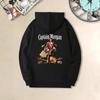 Men's Cozy Christmas Captain Print Hoodie Casual Stylis