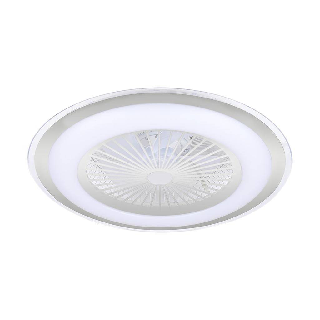 Zephyr Silver 48W Led+ Remote Fan Lamp