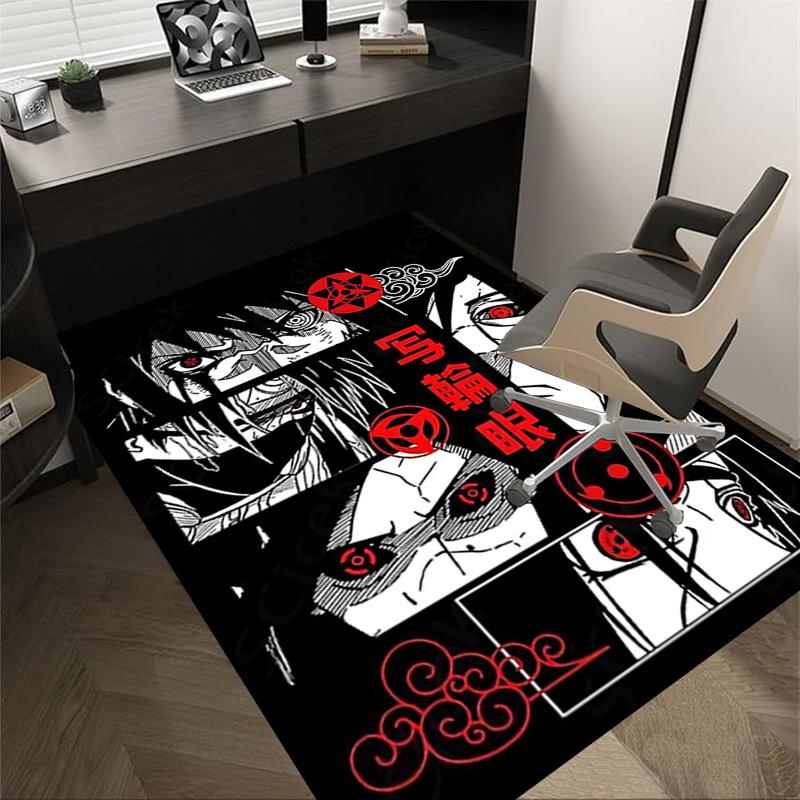 

1pc Sharingan Home Office, Durable Polyester Floor Mat with Easy, Office Decor, Urban Style, Nonslip Backing, Highquality Fabric 60cm by 90cm