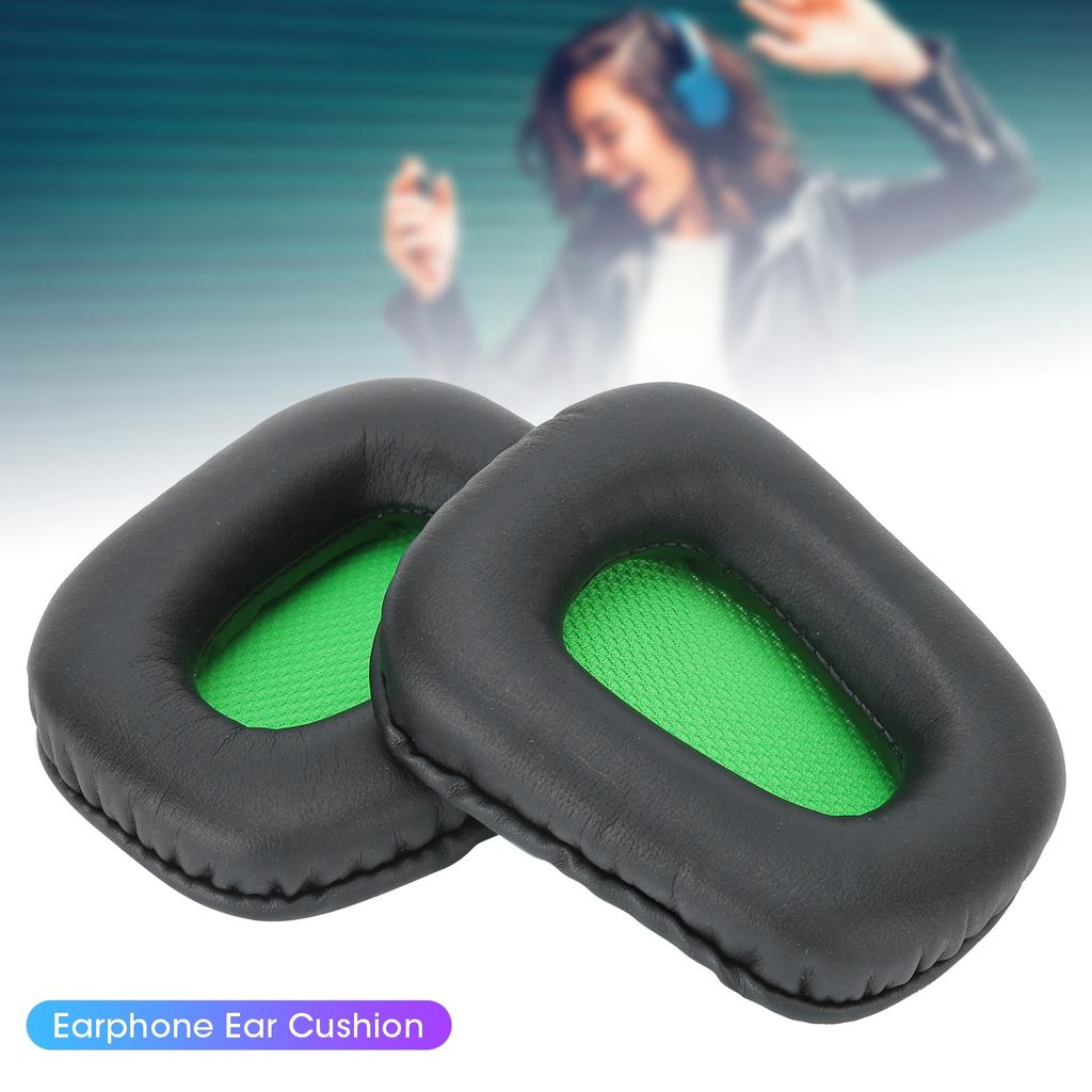 2pcs Headset Earpad Foam Cover Cushion Green and Black Replacement for Razer Electra 7.1 2.2