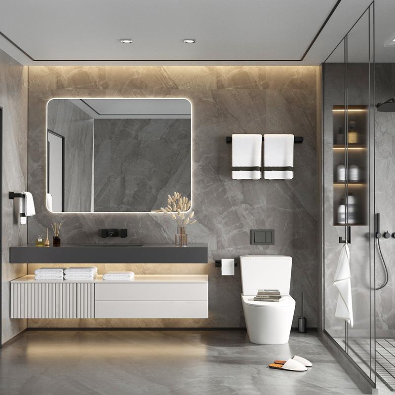 Czarny zestaw akcesoriów łazienkowych Samoprzylepny, wieszak na ręczniki, wieszak na ręczniki, uchwyt na papier, zestaw akcesoriów bez gwoździ