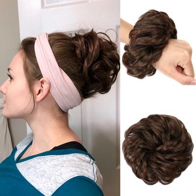 Women Fashion Messy Buns Curly Chignon Hair Accessories Elastic Synthetic Fiber Hair Extensions Suitable for Daily Use
