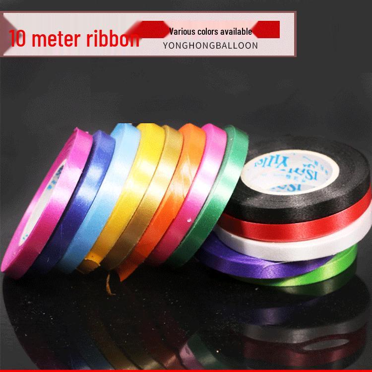 Custom Size Balloon Ribbon Decorations: 10m Plastic Large/Small Ring, Festival Accessories