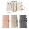 Space Saving Leather Jewelry Case Roll With Multiple Pockets For Earring Rings Necklace Storage Handheld Packaging Bag HX6C