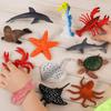 12pcs Plastic Ocean Animals Ornaments Simulated Fish Tank Decorations  Children Toys