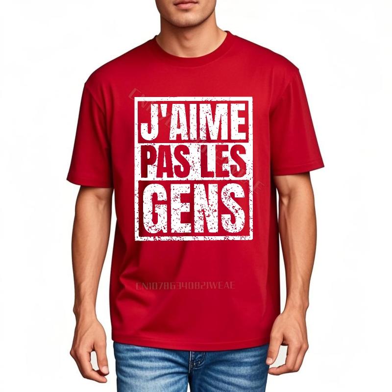 Summer top Quick-dry Lightweight Tee I don't like people Black Oversized Tshirt Classic Round Neck Tee Casual