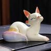 1/2pcs Little Fox Color Changing Tea Pet Ceramic Ornament Creative Home Office Decor Desktop Teaware Tea Ceremony Tradition Gift