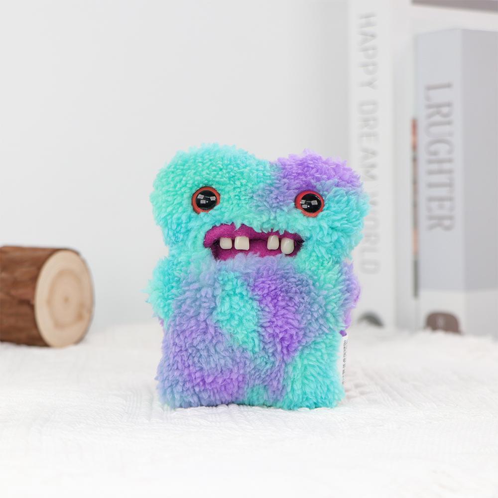 Funny Ugly Monster Plush Keychain With Teeth Fuggler Style Pendant Toy Halloween Prank Gift Decoration 1 Piece