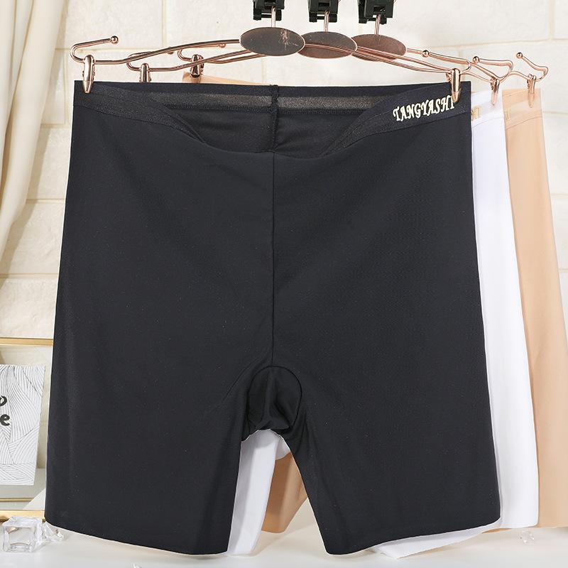 Große Größe Damen Sommer Eis Seide Nahtlose Sicherheits-Shorts zur Vermeidung von Entblößung Hohe Taille Ultradünne Boxer-Briefs