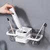 Dustproof Upside-down Design Stable Punch-free Wall-mounted Suction-up Toothpaste Toothbrush Holder Toothbrush Organizer