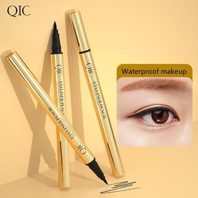 QIC Gold Tube Eyeliner Pen Speed ​​Dry, wasserfestes Make-up, lässt nicht in Ohnmacht fallen, Anfänger, sehr dünner Eyeliner, Schönheit