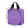 Large Capacity Embroidery Sewing Storage Bag, Durable Square Round Handbag, Yarn Crochet Tool Organizer, Multi-functional Craft Bag
