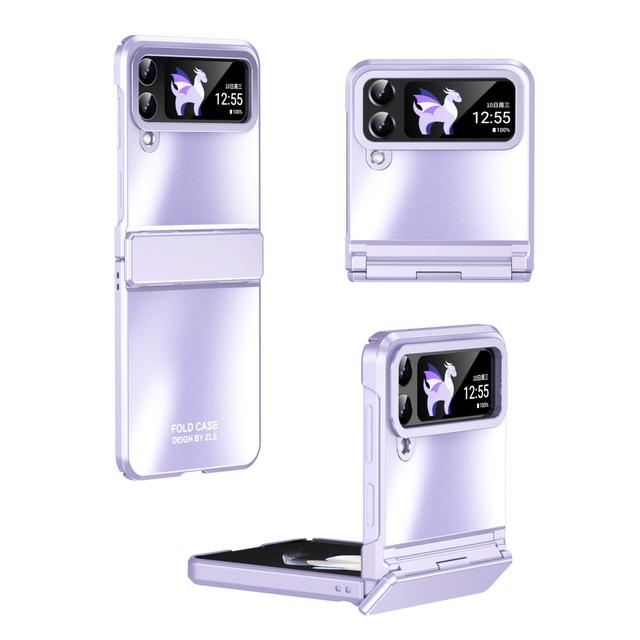 

Розкішне покриття для Samsung Galaxy Z Flip 4 5g Case Armor Protection Шарнірна кришка Hinge Cover лавандовий