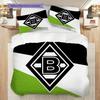 Borussia Vzor Povlečení Sada Prošívaných Dek Quilt Cover Povlak na Polštář Domácí Dekorace Dárek k Narozeninám (1 * povlak na peřinu + 2 * povlak na polštář, bez jádra)