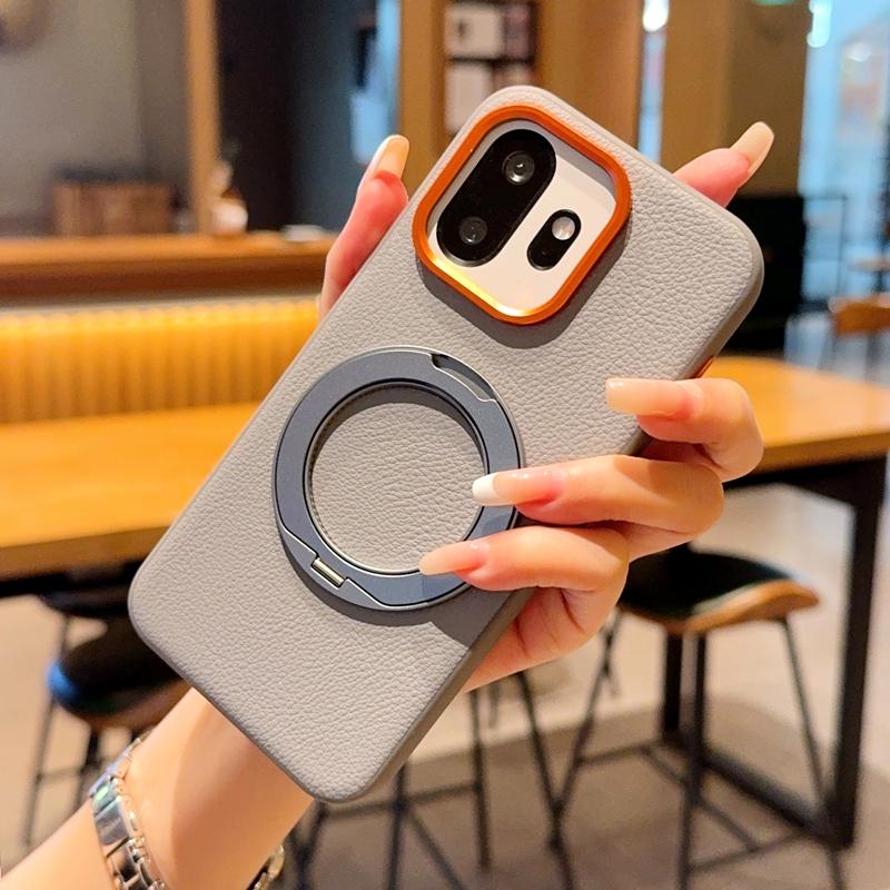 

For OnePlus 15T Case Magnetic Premium lychee Pattern Leather + Metal Finger Ring Stand Cover for One Plus 15T OnePlus 15T