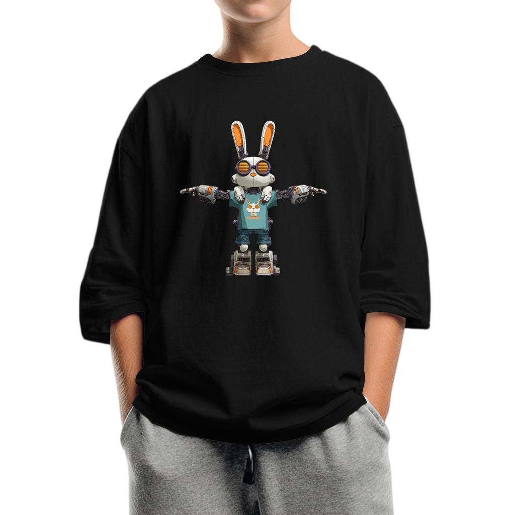 Children's Fashion Printed Round Neck Seven Sleeve Top Casual T-Shirt