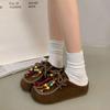 Retro Beaded Heightened New Summer 2025 Platform Slippers Retro Baotou Foreign Temperament Women's Shoes