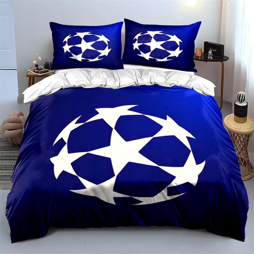 White star-shaped pattern. Bedding sets Duvet cover sets Duvet covers Pillowcases(1* Duvet Cover 2* Pillowcases without duvet insert)