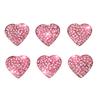 Pack Of 6 Crystal Heart Car Stickers Self Adhesive Interior Decors for Vehicle Enhancing Luxury with Rhinestone Designs