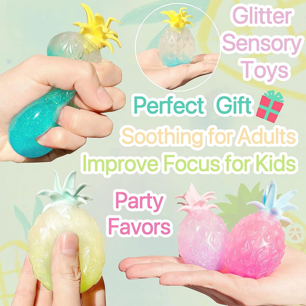 Decompression Pineapple Squeeze Toys Sensory Stress Relief Stretch Sensory Balls Anxiety Relief Fidget For Adhd Autism Gift