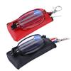 Resin Black Frame Women's Reading Glasses Folding Reading Glasses With Storage Bag Key Chain