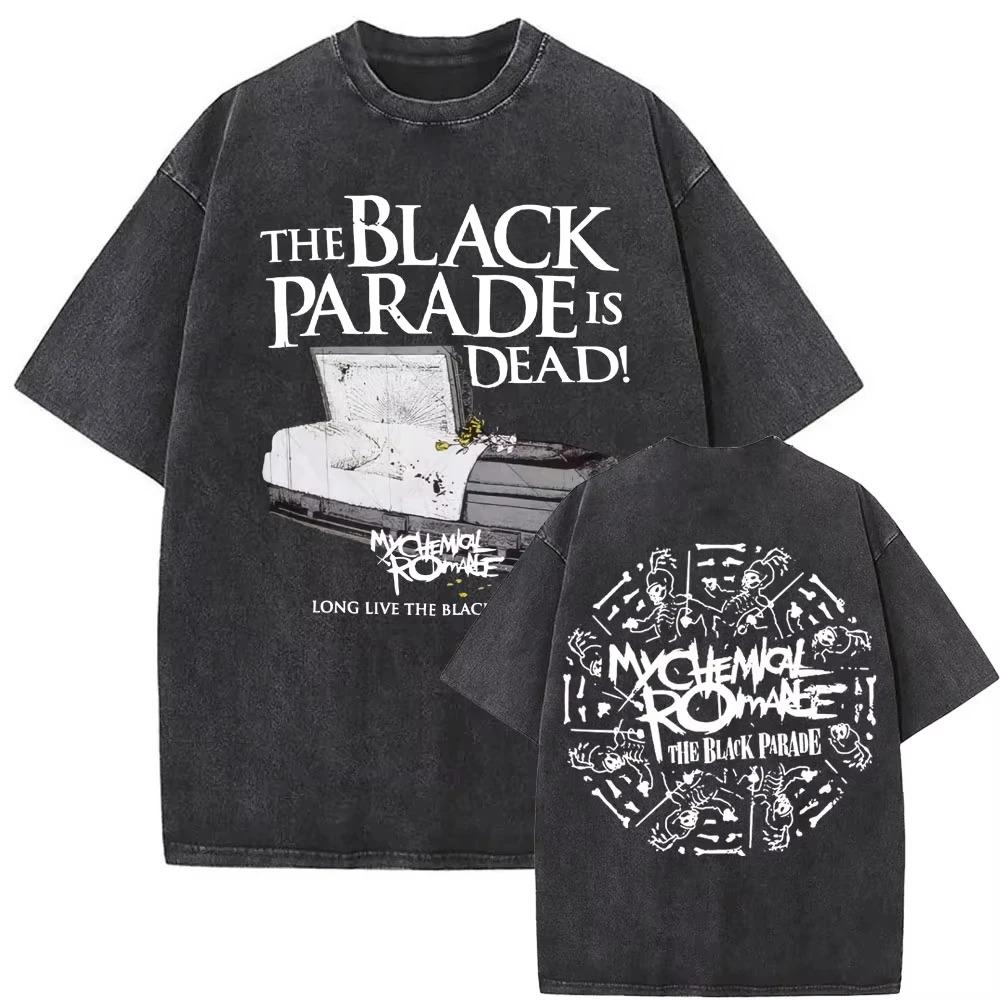 Unisex Rock Punk Emo Washed Vintage TShirt Limited Edition My Chemical RoUnisexce Three Cheers for Sweet Revenge TShirt