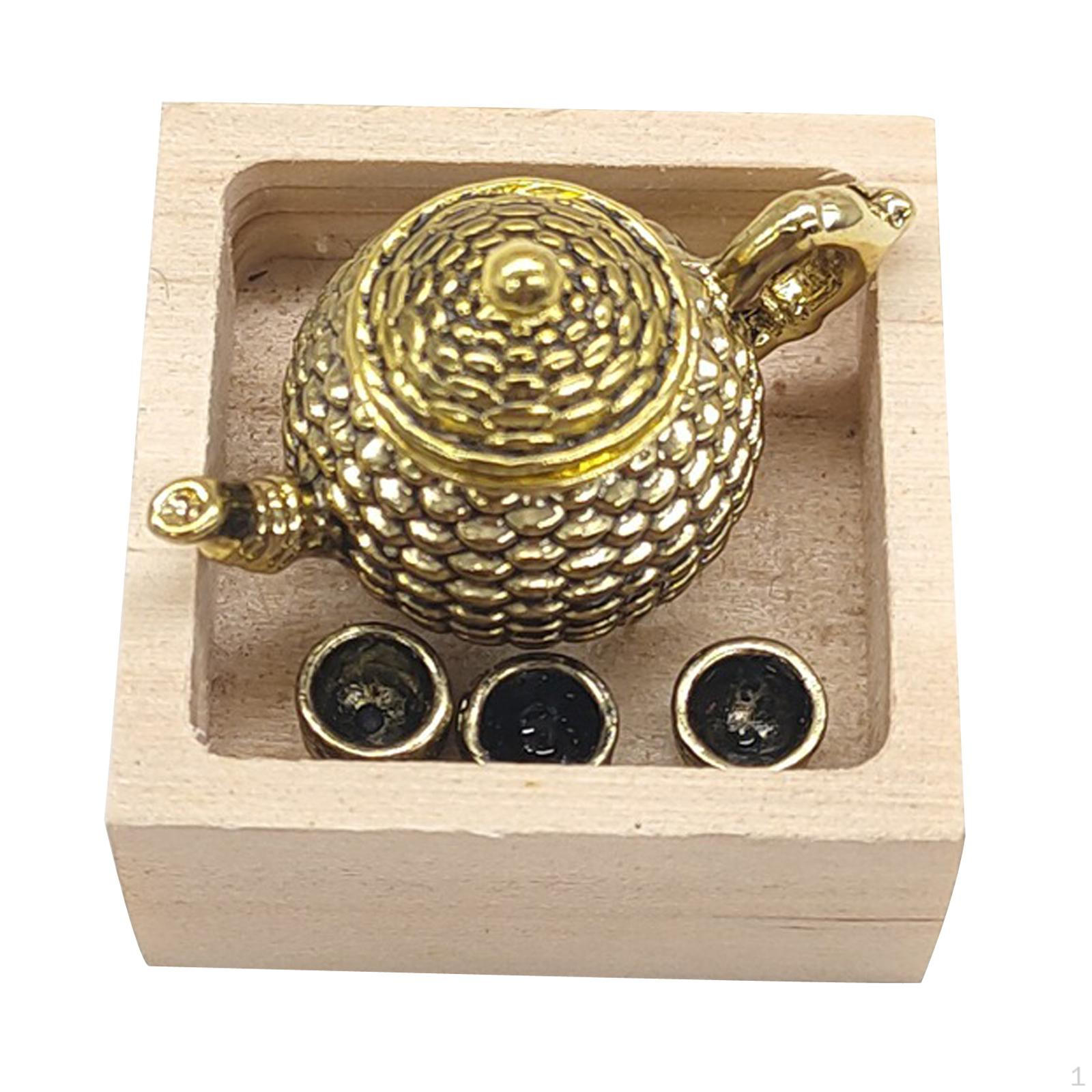 

Tea Set Retro Teapot Toy for Accessories жовтий