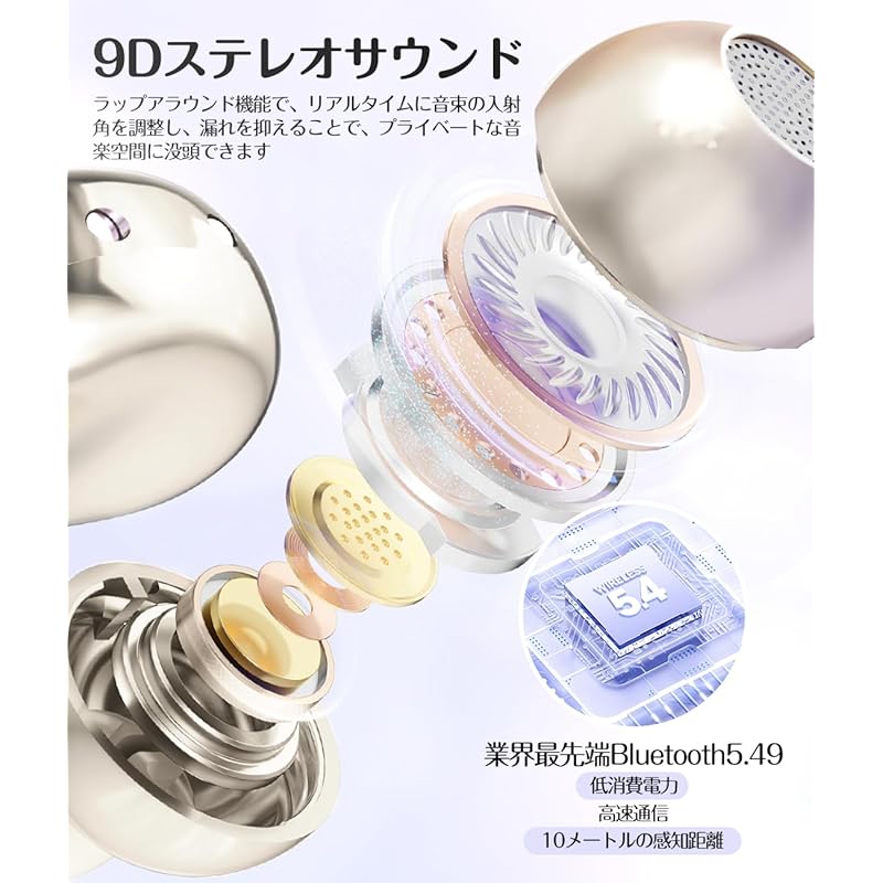 YIK TUNG [2024 New Model Bluetooth5.49 Earphone] Ear Cuff Type Open Ear Wireless Earphones Directional Transmission Technology Can Be Used for 1 Hour