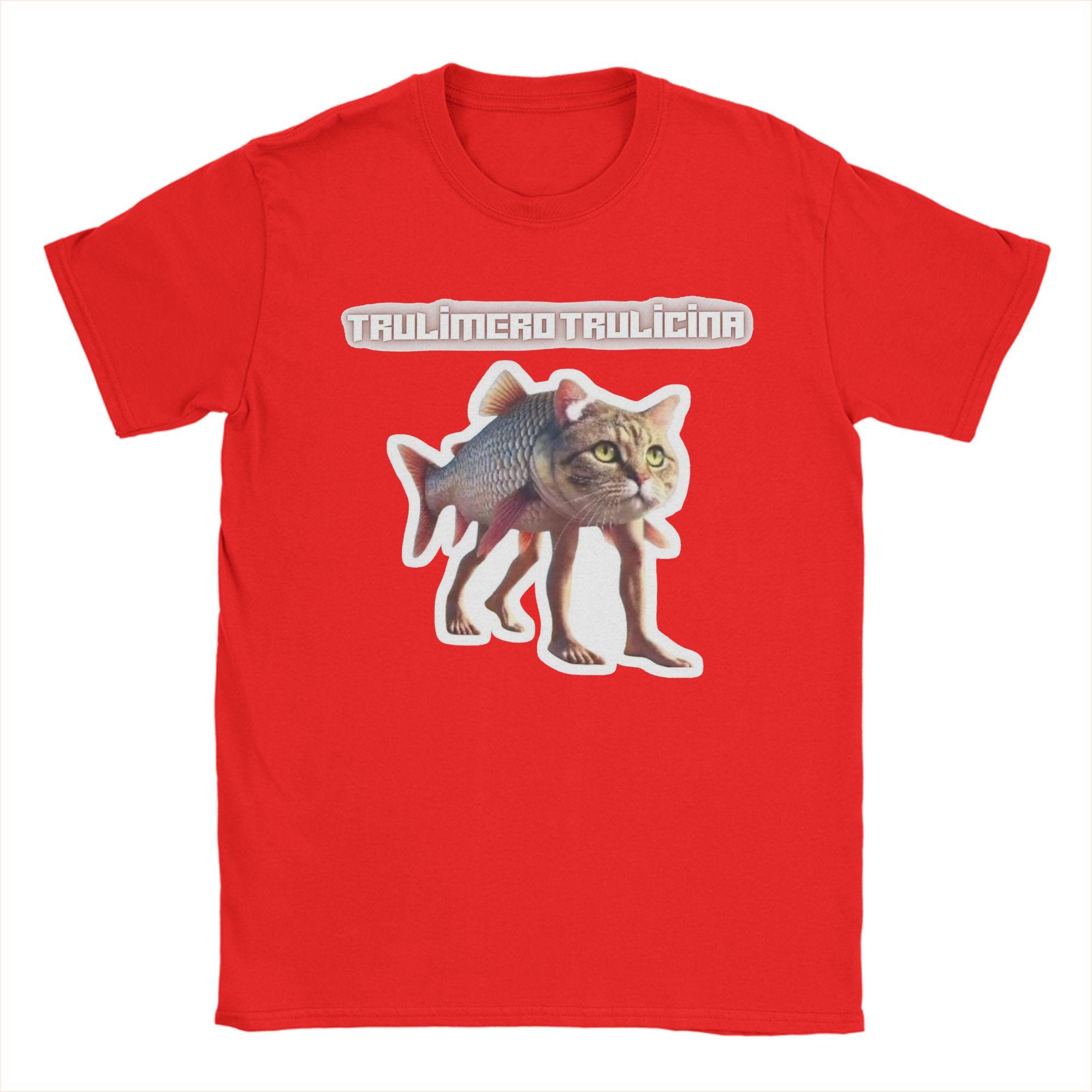 

Graphic Printing Trippi Troppi Cat Shrimp T Shirt for Unisex Women Pure Cotton Tshirts Short Sleeve Tops S