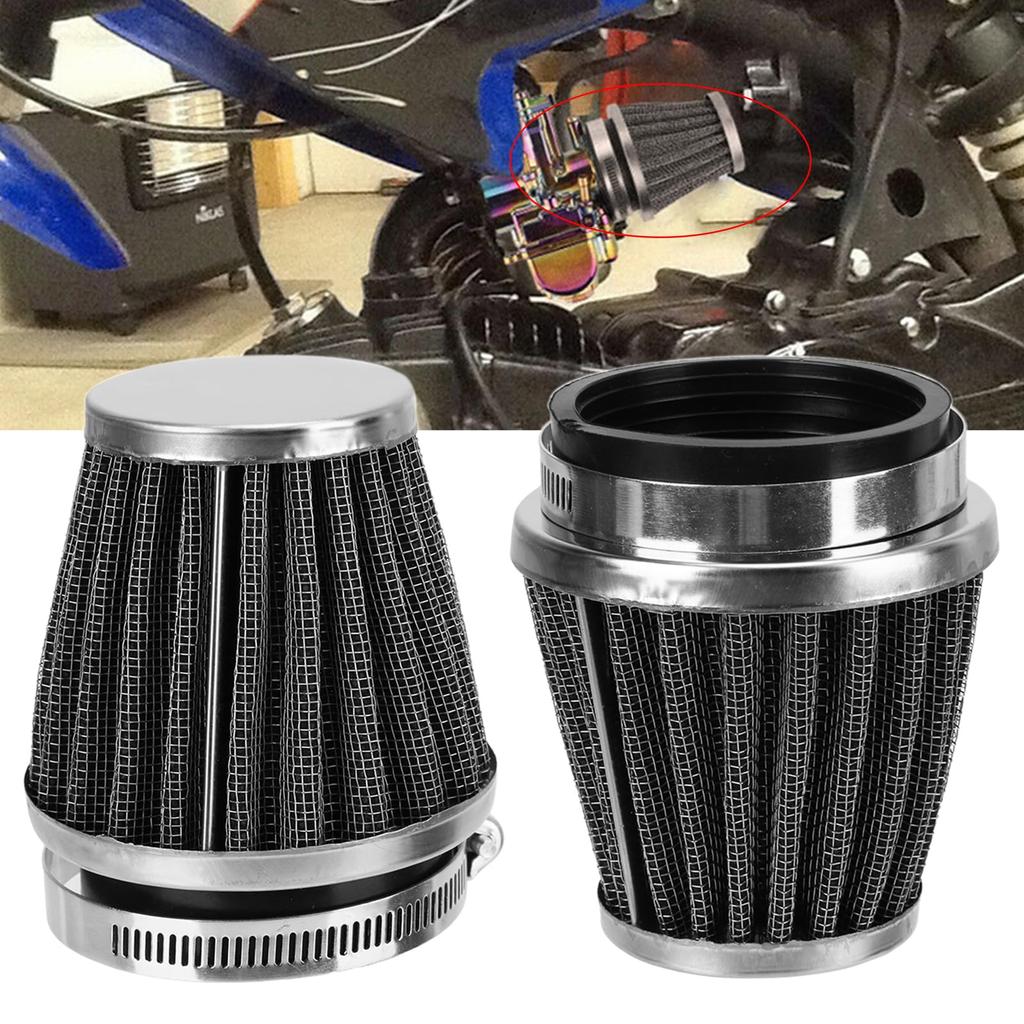 2 Piece Set of 2 Power Filters for Motorcycles Universal Motorcycle Carbon Style Air