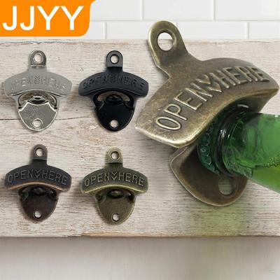 Wall Mounted Bottle Opener Vintage Zinc Alloy Beer Opener Creative Kitchen Bar Tool Home Decor