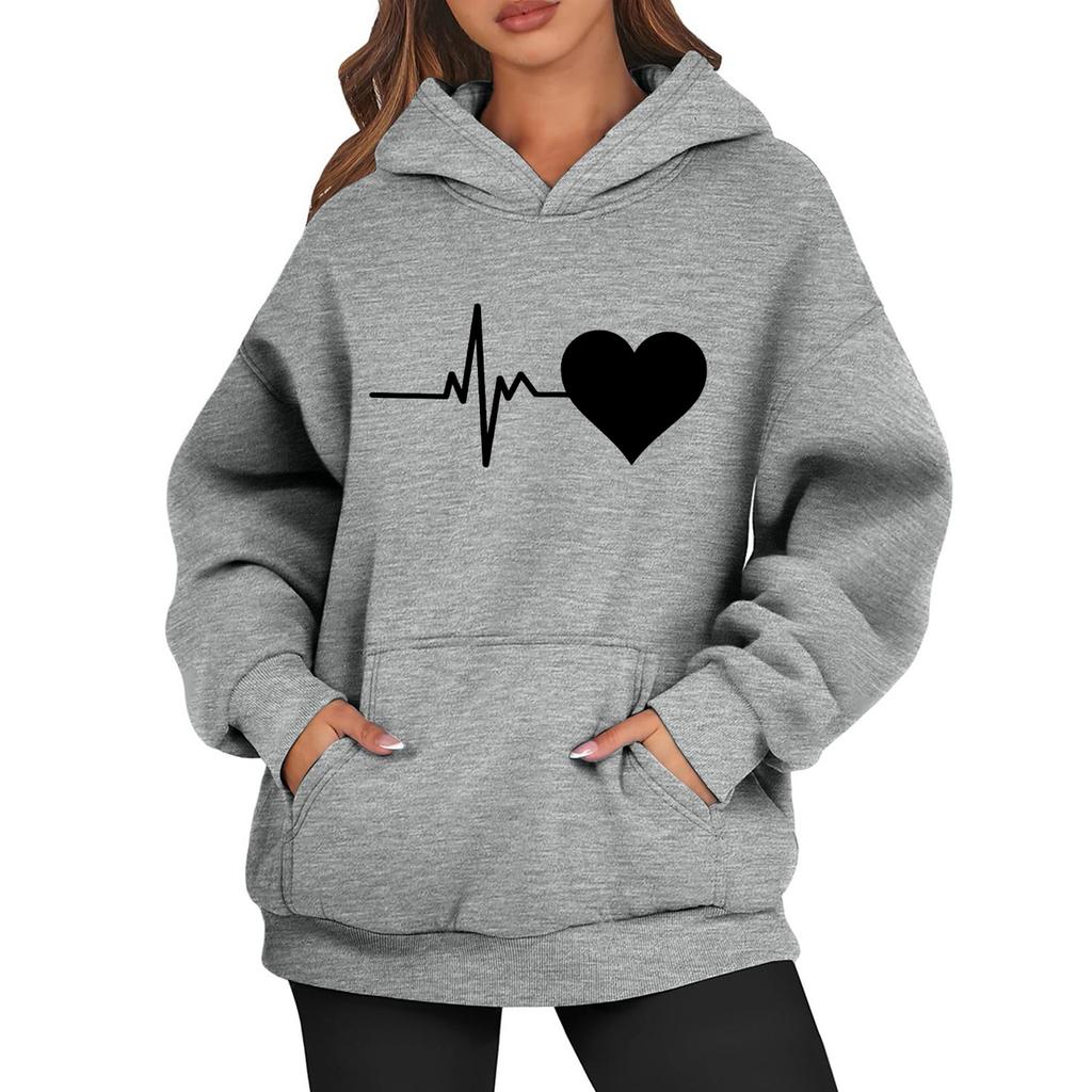 Womens Hoodies Oversized Sweatshirts Long Sleeve Casual Pullover Hooded Sweatshirt Tops