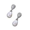 European and American Fashion Stud Earrings Cross-border Foreign Trade Pearl Zircon Stud Elegant Temperament Women's Earrings Bridal High-end Earrings