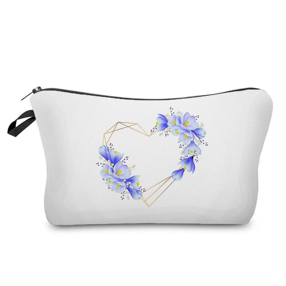 Women Love Print Cosmetic Bag Toiletries Organize Travel Storage Case  6385