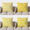 Home Decor Yellow Chevron Pattern Throw Pillow Cover Pattern Cushion Cover Suitable For Sofa Bedroom Car Pillow Cover