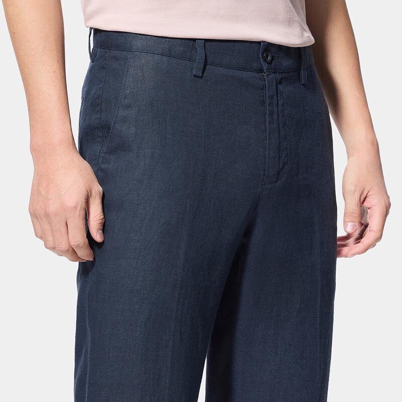 Shanshan Men's 100% Linen Straight-Leg Pants