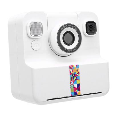   Print Camera White 2.4 Inch Screen 16X Zoom 1080P Digital Camera with Print Paper for Present