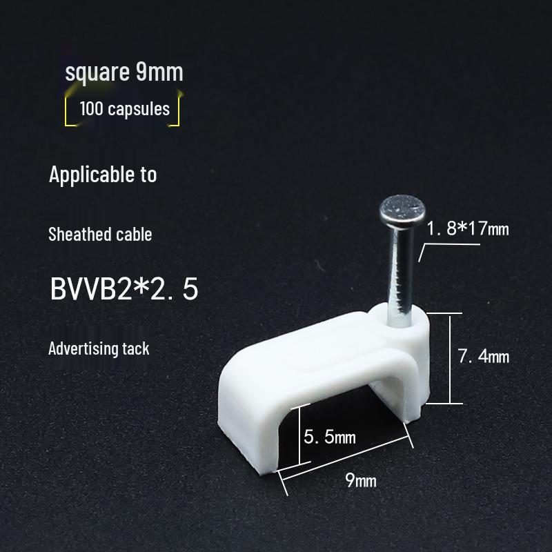 Steel & Plastic Nail Clips for Wires & Network Cables