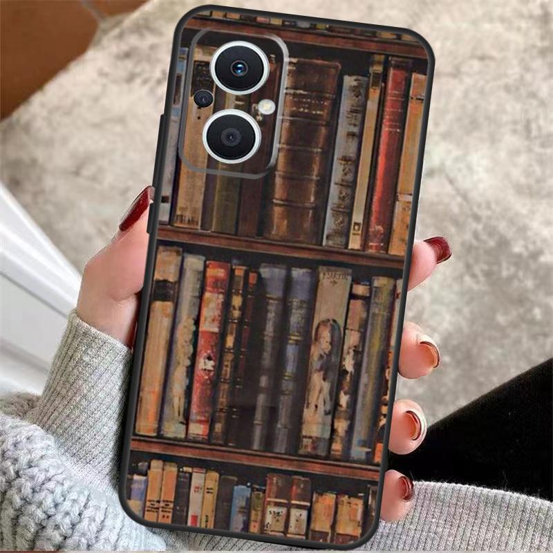 Library Book For OPPO Reno 13F 14F 12F 11F 10 11 12 13 14 Pro 7 8 Lite 8T OPPO Find X5 X6 X8 X9 Pro Case
