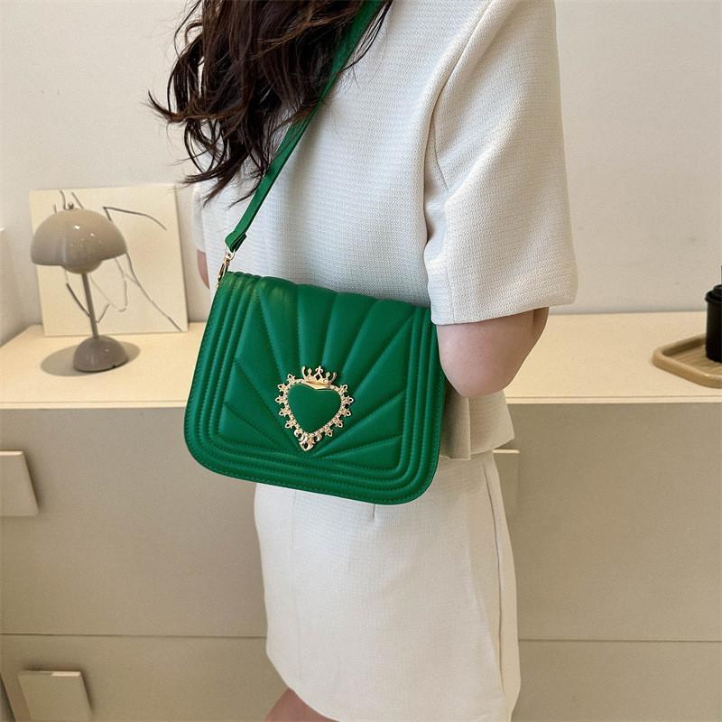 Chic Medium-sized Shoulder Bag For Women In Elegant Black White Pink Green