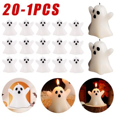 Halloween Cute Ghost Candle Creative Ghost Scented Candle Multifunctional Ghost Atmosphere Candle for Home Bedroom Decoration