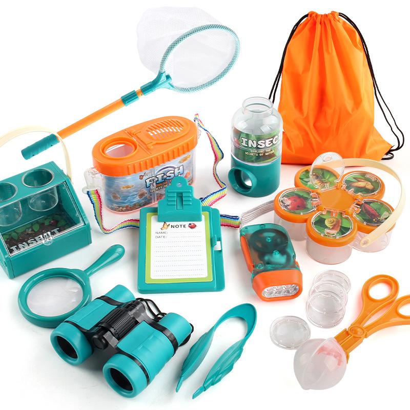 Supply Children'S Outdoor Adventure Insect Catching Toy Set Telescope Magnifying Glass Vest Insect Science And Education Experiment